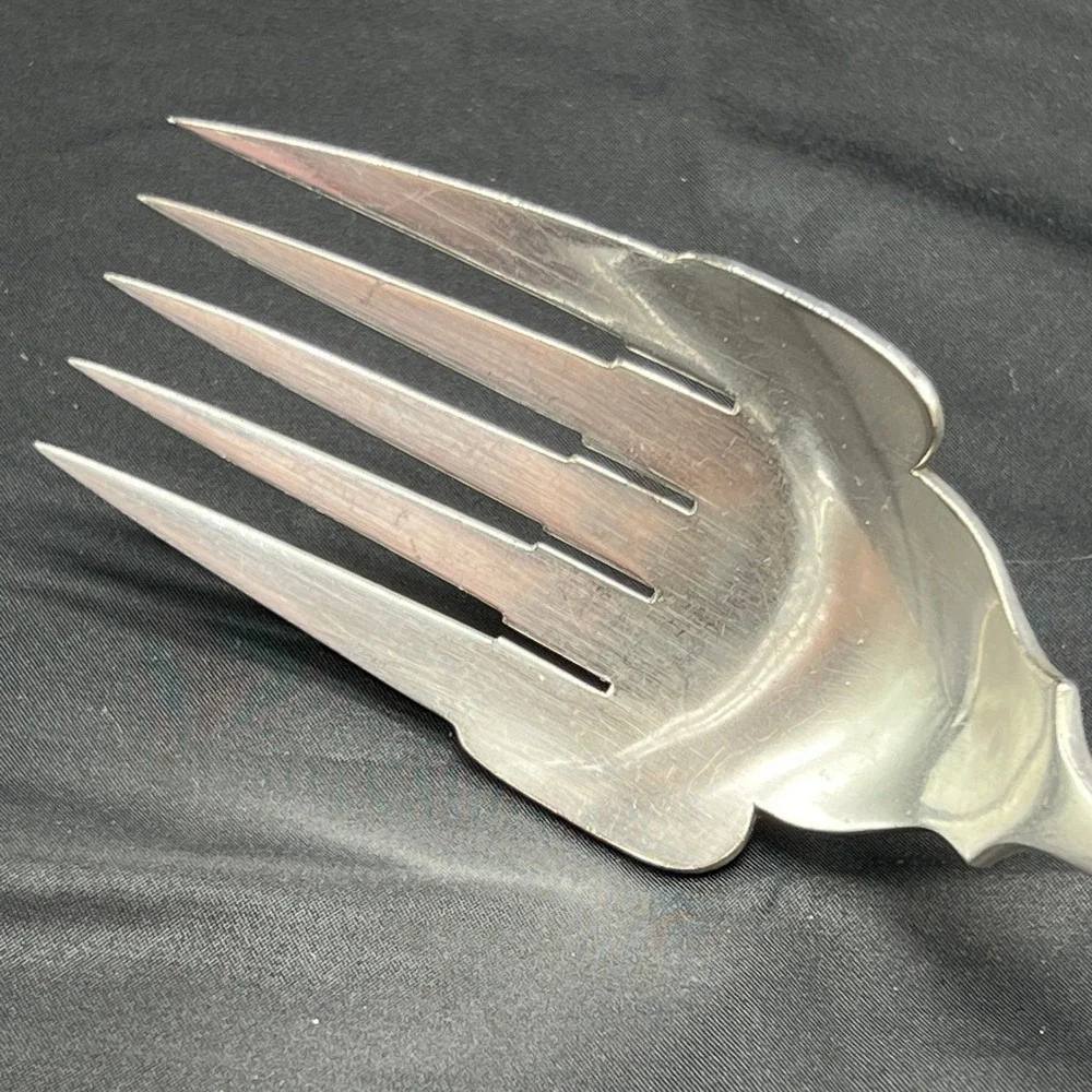 Tiffany & Co Silver Plate Cold Meat Serving Fork Mono N 9.25